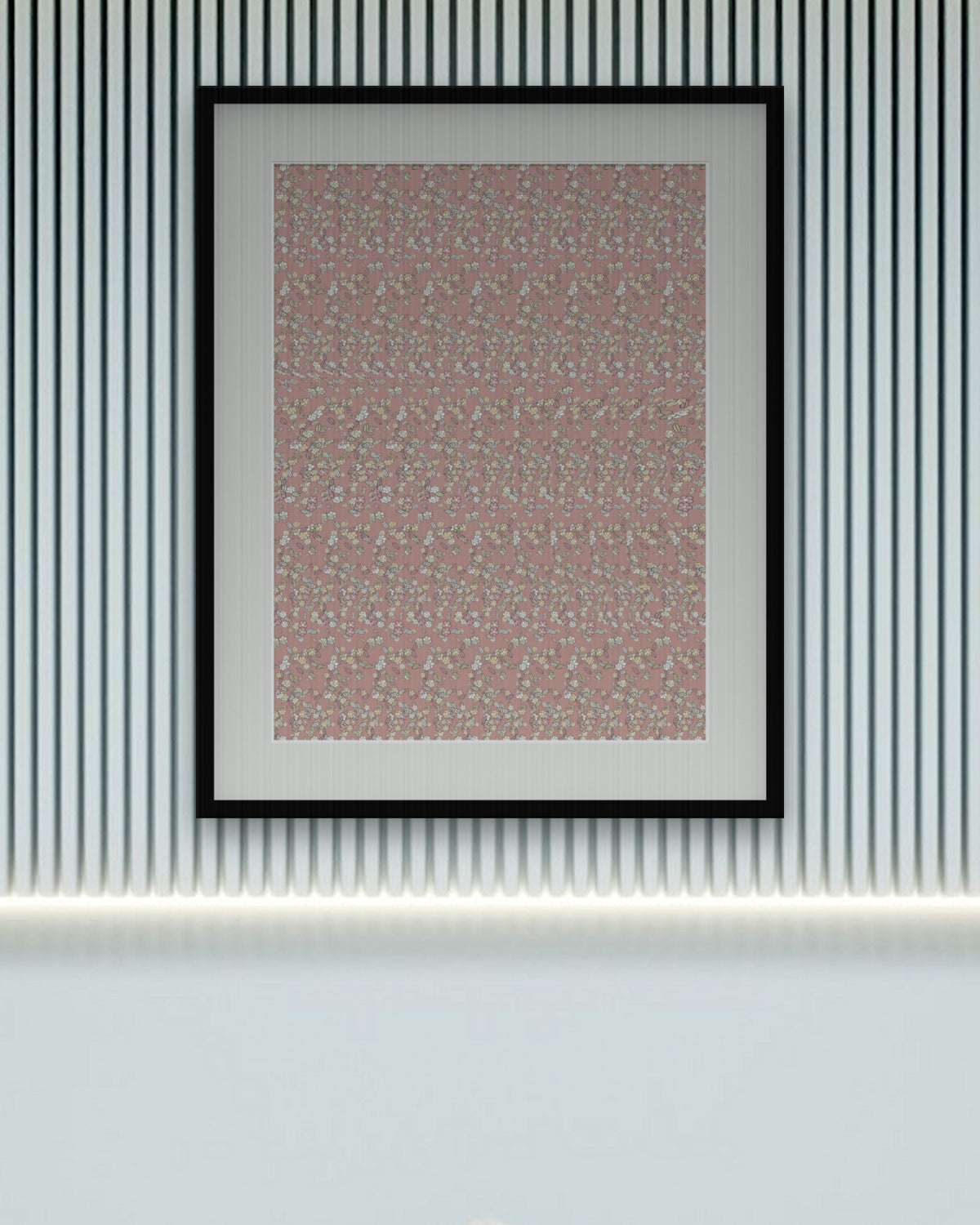 Harvest Cornucopia Plenty hidden 3D art print, framed in a calm bedroom