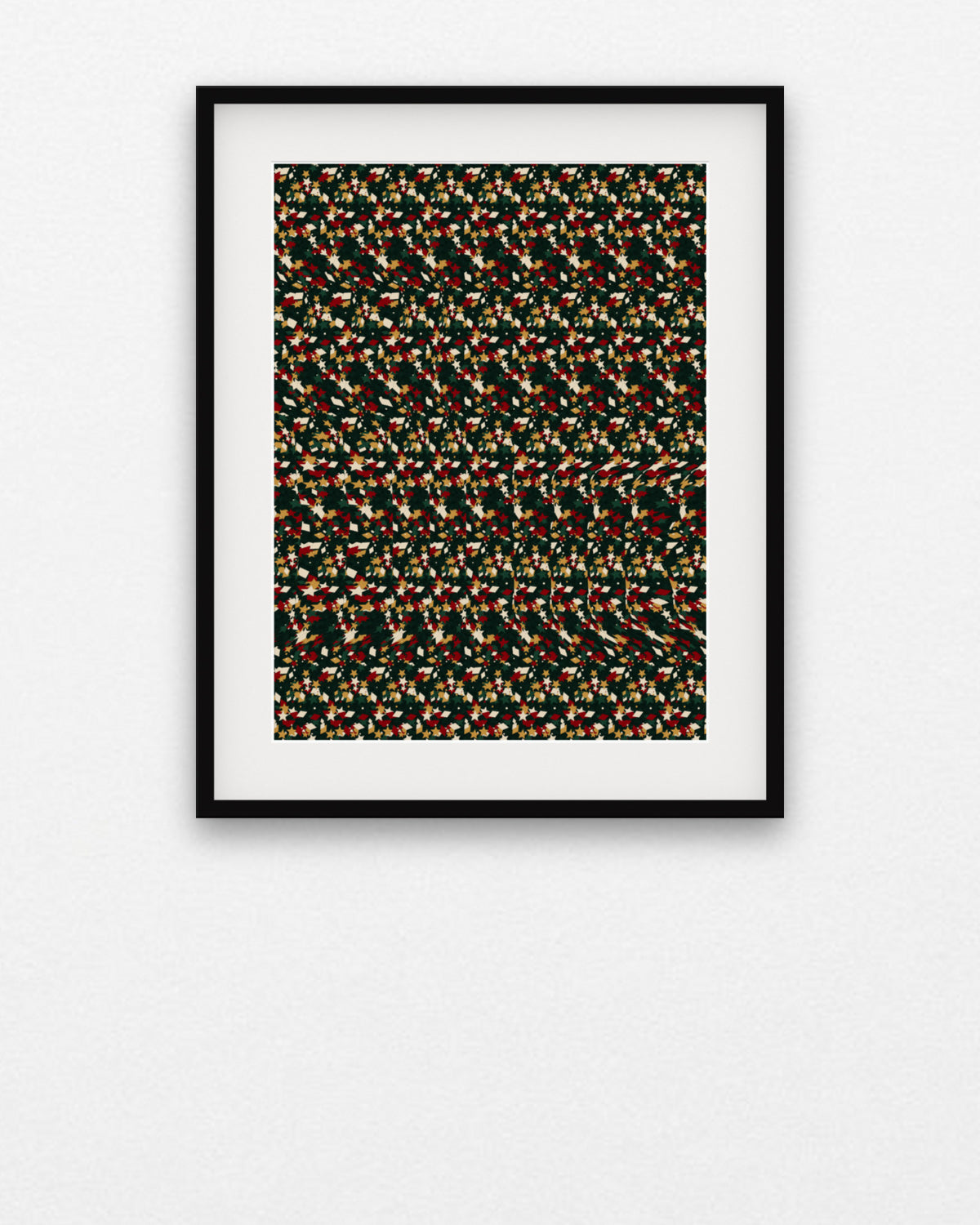 Strike Night Bowling hidden 3D art print, framed in a gallery wall