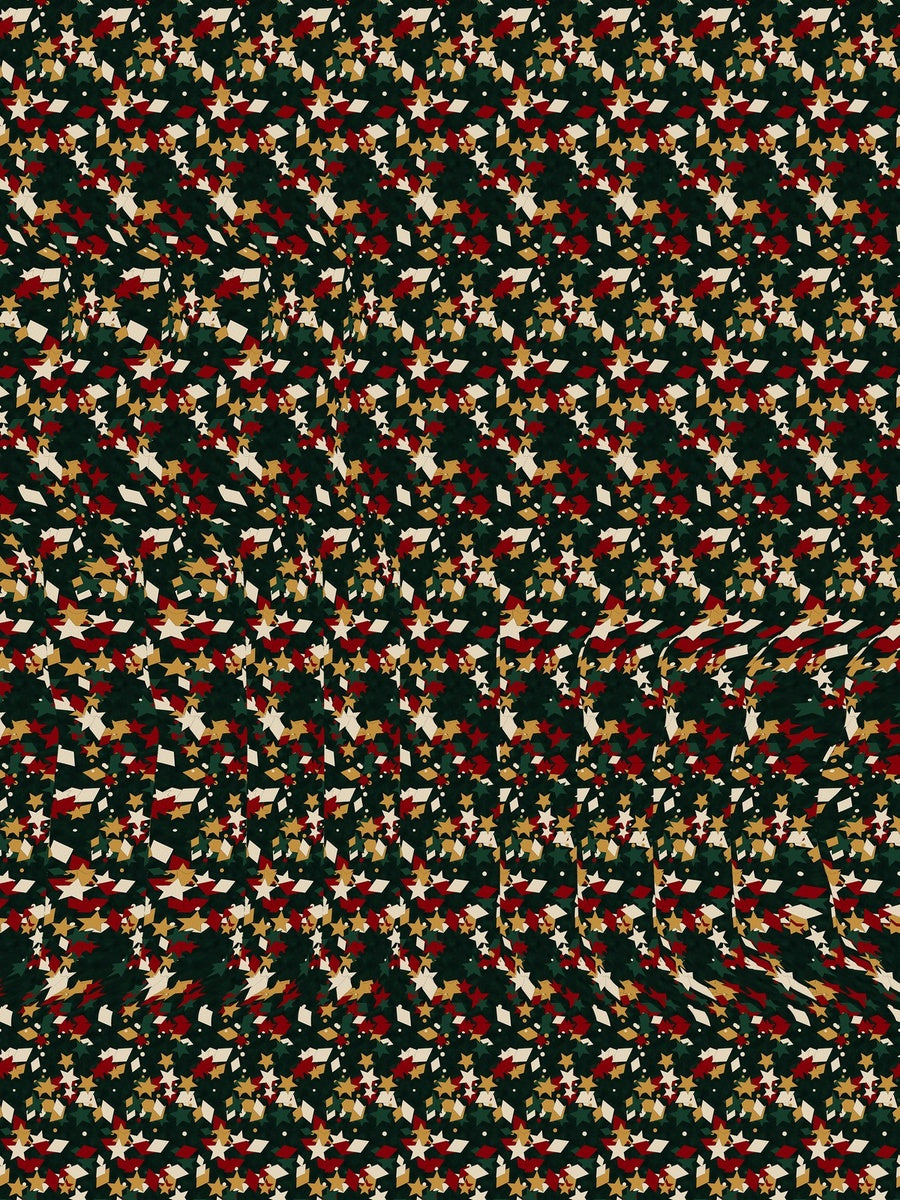 Strike Night Bowling full stereogram pattern, flat view