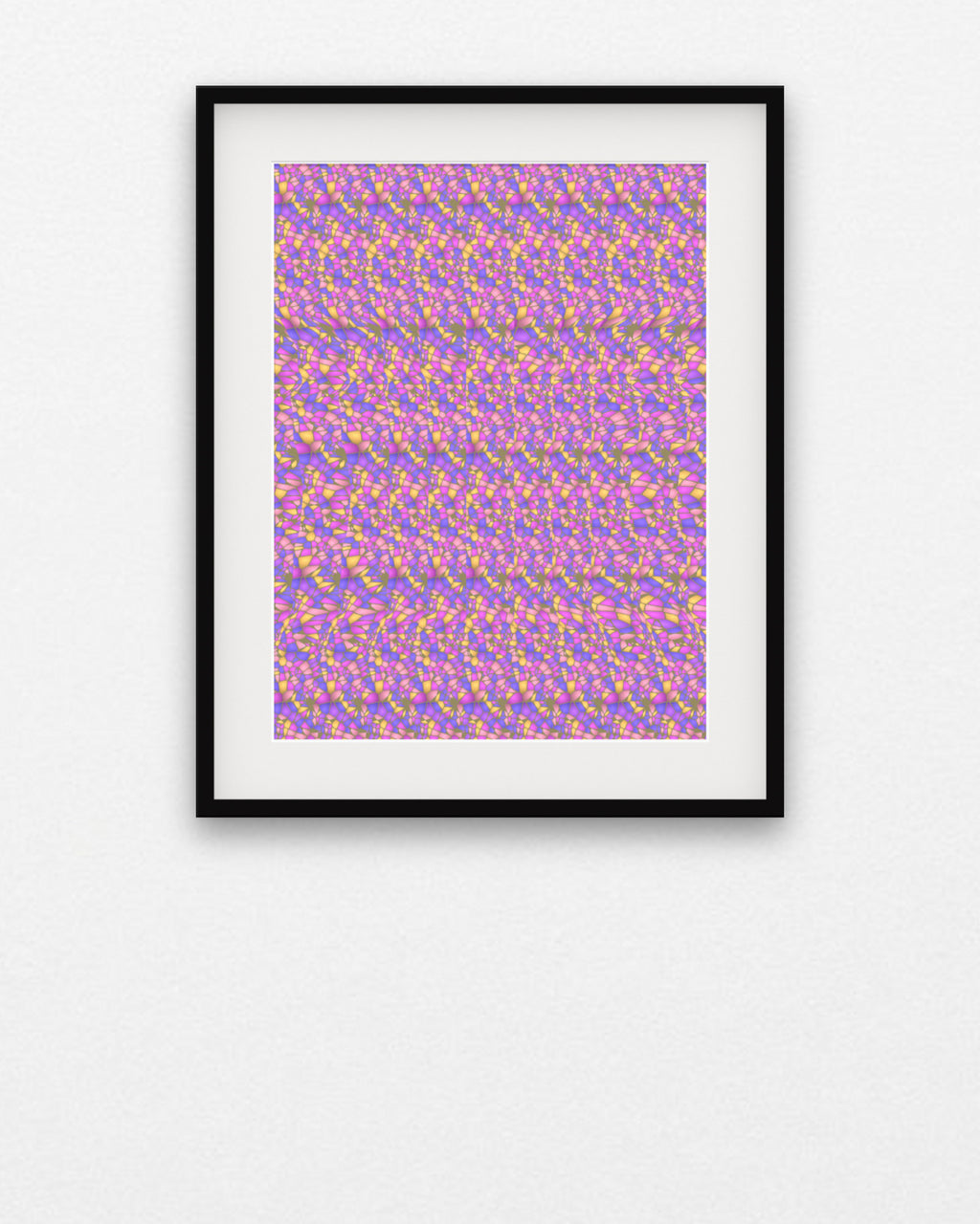 Midnight Alarm Clock hidden 3D art print, framed in a gallery wall