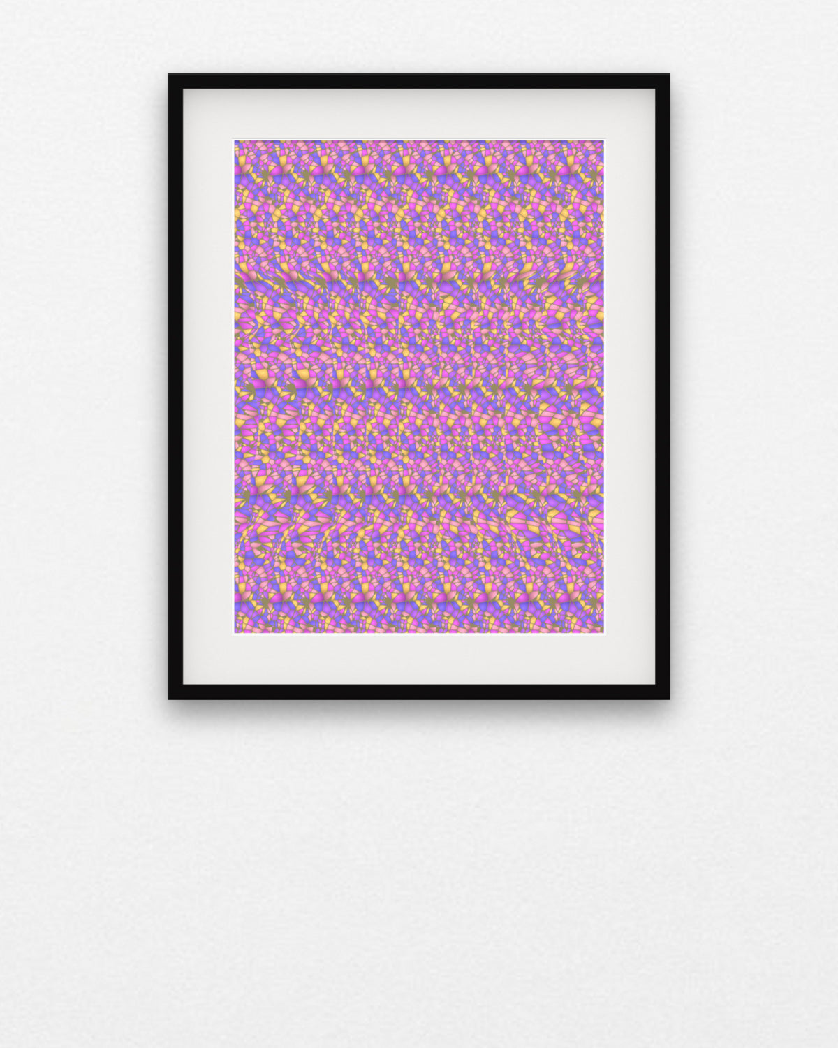Midnight Alarm Clock hidden 3D art print, framed in a gallery wall