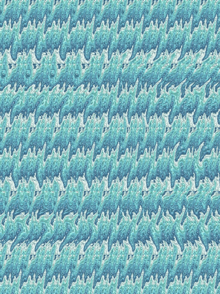 Drifting Seahorse full stereogram pattern, flat view