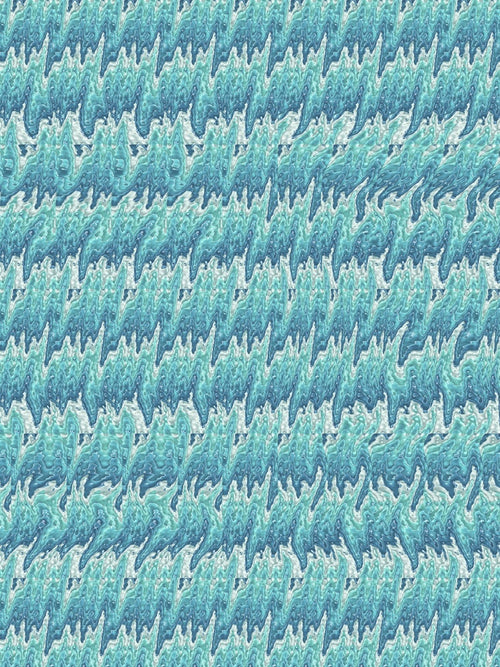 Drifting Seahorse full stereogram pattern, flat view