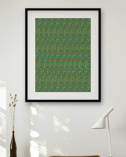 Busy Squirrel Secret hidden 3D art print, framed in a home office