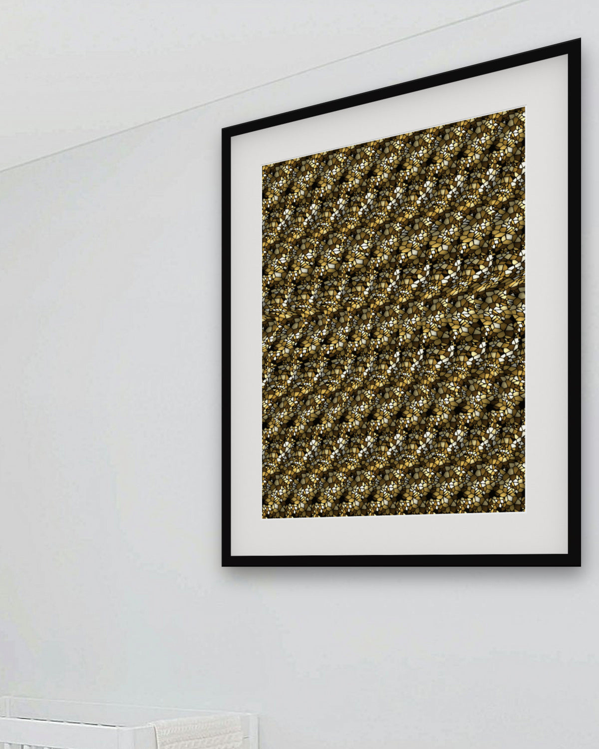 Tide Pool Starfish hidden 3D art print, framed in a bright kids / teen bedroom