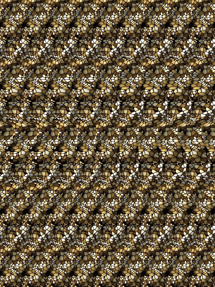 Tide Pool Starfish full stereogram pattern, flat view