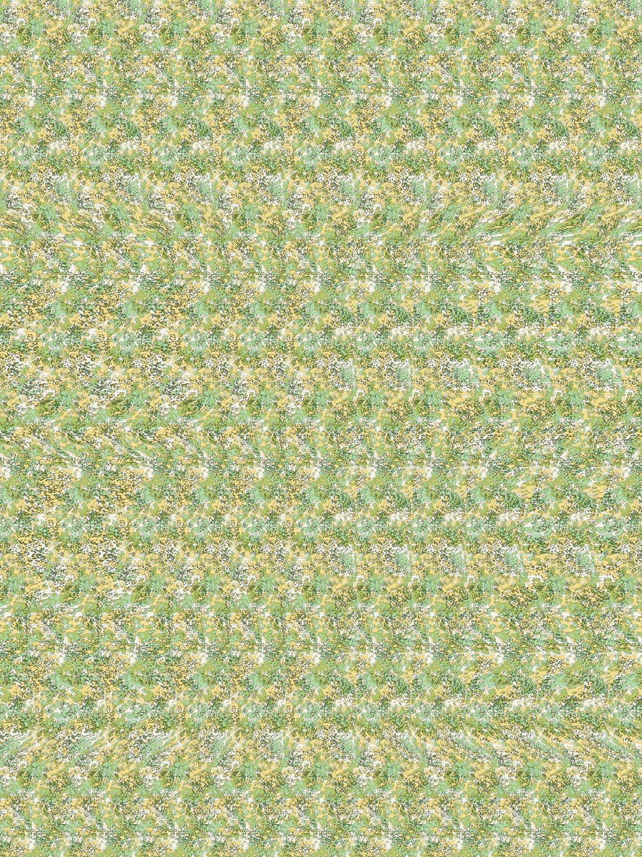 Cuddly Panda Bear hidden 3D image stereogram print in spring and meadow tones, full pattern flat view