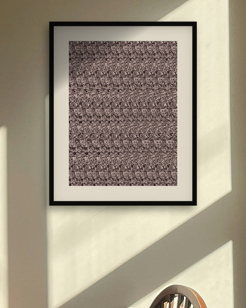 Christmas Angel Wings hidden 3D art print, framed in a sunlit dining room