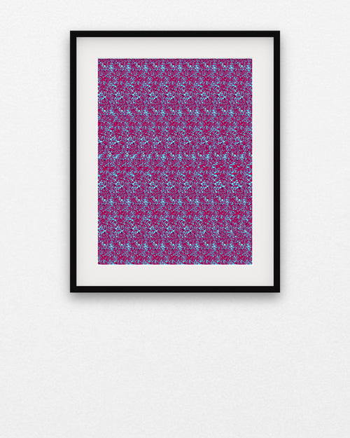 Aquarius Water Bearer hidden 3D art print, framed in a gallery wall