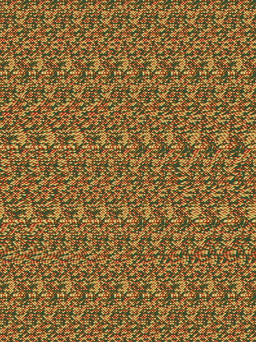 Santa Hat Surprise hidden 3D image stereogram print, full pattern flat view
