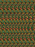 Gingerbread House Hideaway hidden 3D image stereogram print, full pattern flat view